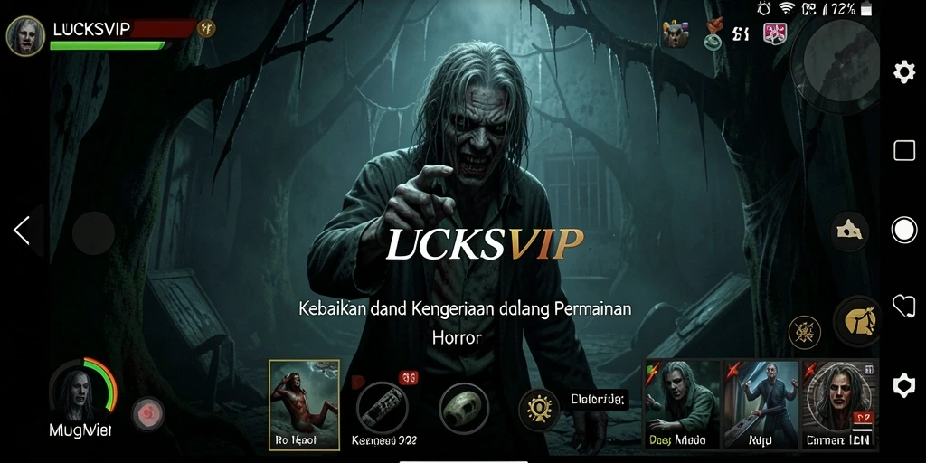 Gameplay menegangkan di dunia LUCKSVIP yang angker.