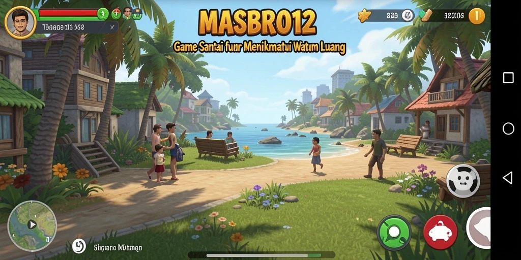 Tampilan gameplay MASBRO12 yang menarik dan penuh warna.