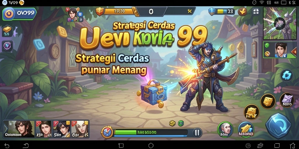 Tampilan seru dari gameplay OVO99 yang strategis.